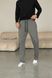 Штаны мужские прямые для дома COTTON BASIC серые 0117 фото 3