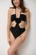 Комплект купальник женский сплошной ROSE черный + парео вязаное FOAM черное 003162 фото 12