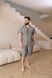 Пижама мужская в линию вареный хлопок COTTON STRIP SHORT с шортами серая 0236 фото 10