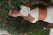 Топ с цветком женский на лето на завязках лен CUBA молочный  1121 фото 4