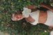 Топ с цветком женский на лето на завязках лен CUBA молочный  1121 фото 2