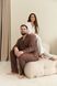 Парна піжама комплектом жіноча чоловіча Family Look льон какао молочна 036465 фото 7