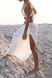 Спідниця жіноча максі на літо льон CUBA молочна 1130 фото 4