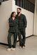 Парна піжама комплектом жіноча чоловіча Family Look фланель зелена з жовтим 452828 фото 2
