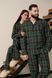 Парна піжама комплектом жіноча чоловіча Family Look фланель зелена з жовтим 452828 фото 10