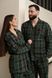 Парна піжама комплектом жіноча чоловіча Family Look фланель зелена з жовтим 452828 фото 6