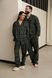 Парна піжама комплектом жіноча чоловіча Family Look фланель зелена з жовтим 452828 фото 5