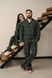 Парна піжама комплектом жіноча чоловіча Family Look фланель зелена з жовтим 452828 фото 9