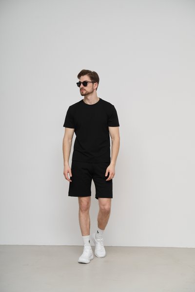 Комплект футболка + спортивні шорти чоловічі SUMMER чорний 05421624 фото