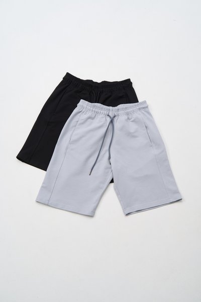 Набор спортивных шорт мужских SUMMER 2 шт (черные, сероголубые) 162446 фото