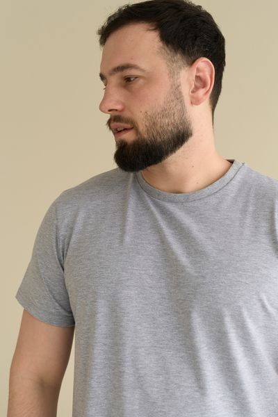 Пижама мужская футболка серый меланж + штаны HOMELY в клетку синие 0805-2 фото
