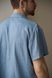 Піжама чоловіча у смужку льон LINEN STRIP SHORT з шортами блакитна 0262 фото 9