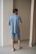 Піжама чоловіча у смужку льон LINEN STRIP SHORT з шортами блакитна 0262 фото 8