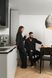 Парная пижама комплект женская мужская Family Look лен черная 036262 фото 5