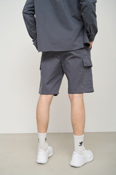 Костюм мужской карго весна лето COTTON CARGO рубашка + шорты серый 4429-1 фото