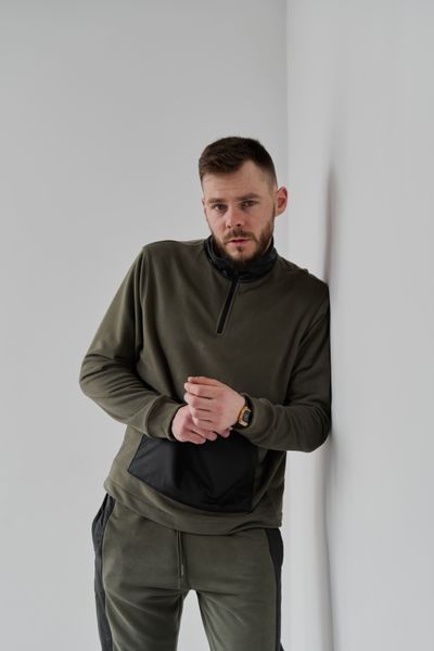 Спортивна кофта чоловіча весна осінь RAINCOAT хакі 1853 фото