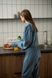 Пижама женская в клеточку вареный хлопок HOMELY синяя 4505-1 фото 10