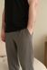 Пижама мужская COTTON BASIC футболка черная + штаны прямые серые 0817-5 фото 5