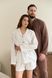 Парна піжама комплектом жіноча з шортами чоловіча Family Look льон какао молочна 03640265 фото 6