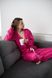 Пижама женская в полоску лен LINEN STRIP розовая 0363 фото 9