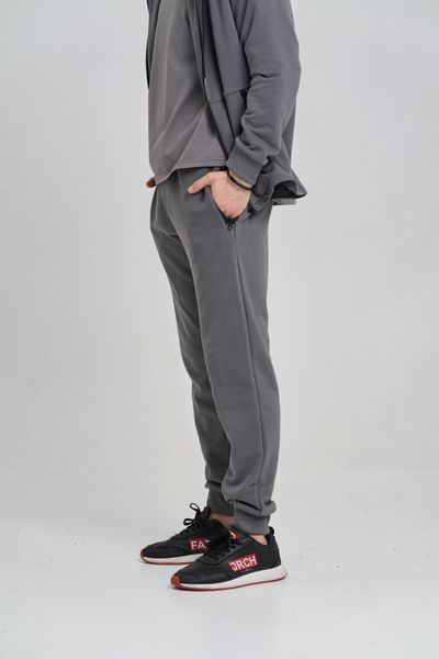 Спортивный костюм мужской весна осень 4ZIP с кофтой на замке серый 3329 фото