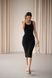 Сукня футляр жіноча на літо міді YM BASIC чорна YM-1011 фото 3