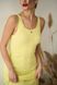 Сукня футляр жіноча на літо міді YM BASIC жовта YM-1012 фото 6