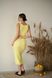 Сукня футляр жіноча на літо міді YM BASIC жовта YM-1012 фото 9