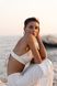 Комплект женский на лето лен топ + юбка CUBA молочный  1100 фото 10