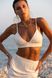 Комплект женский на лето лен топ + юбка CUBA молочный  1100 фото 6