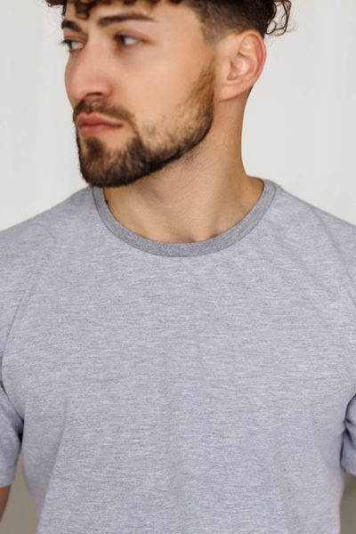 Футболка мужская COTTON BASIC серый меланж 0541 фото