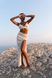 Комплект женский на лето лен топ + юбка с цветками CUBA молочный 1102 фото 8